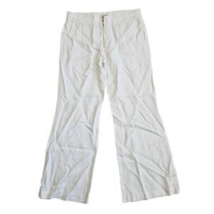 Y2k Euro Linen Wide Leg Pants Boho Minimalist Chic Extyn - Size 12